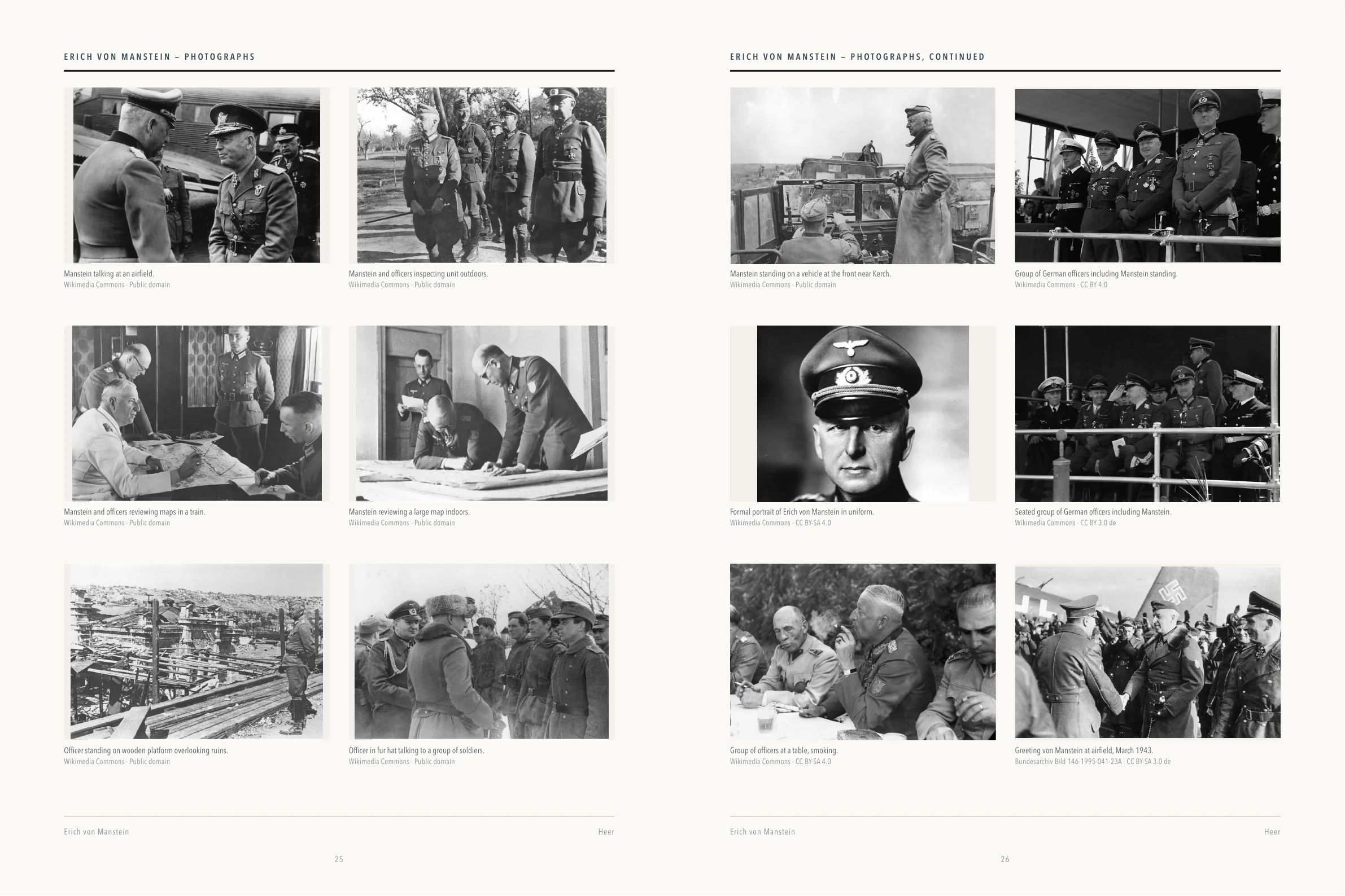 Two-page spread of credited black-and-white archive photographs
